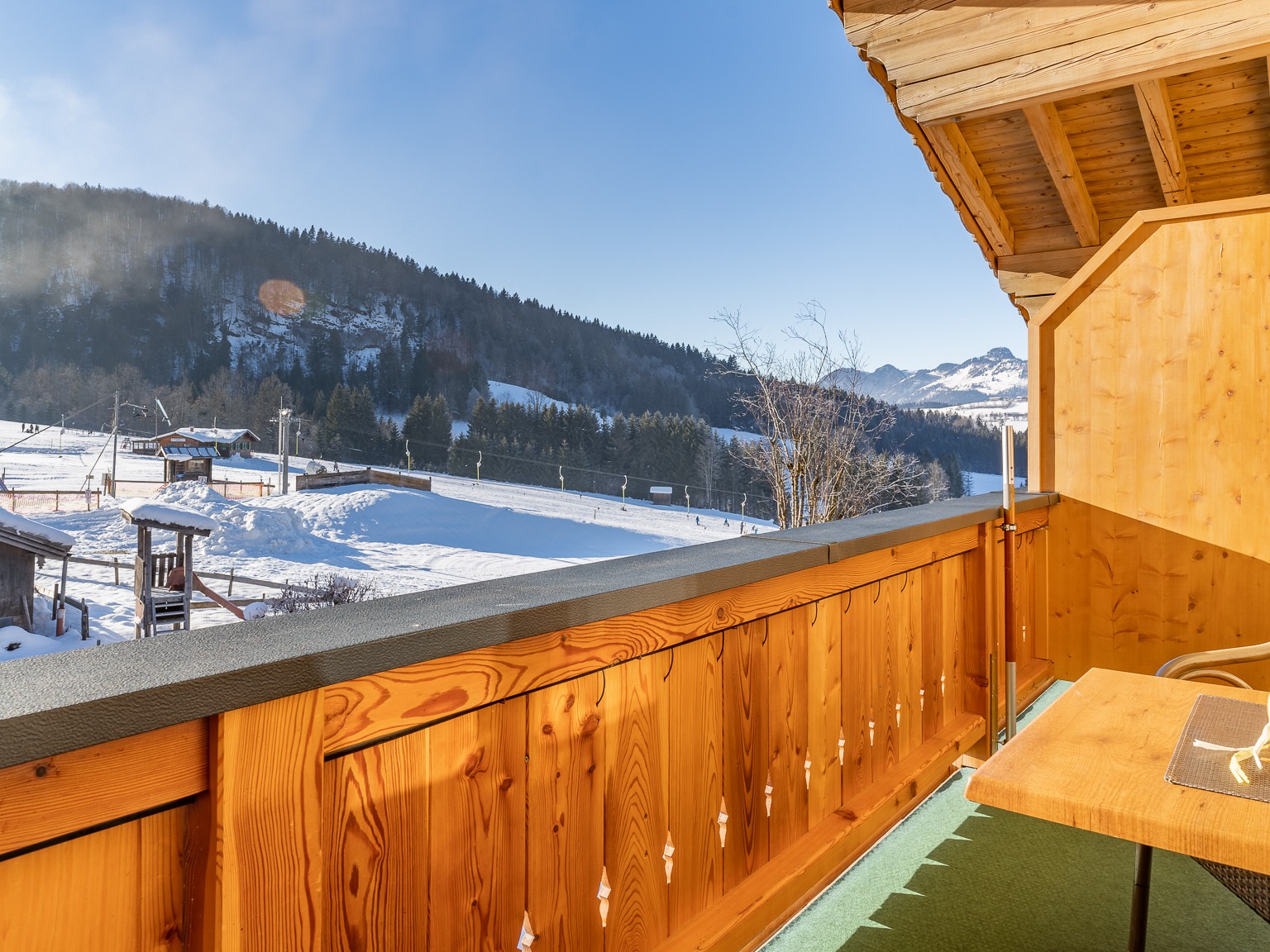 Balkon Aussicht Winter